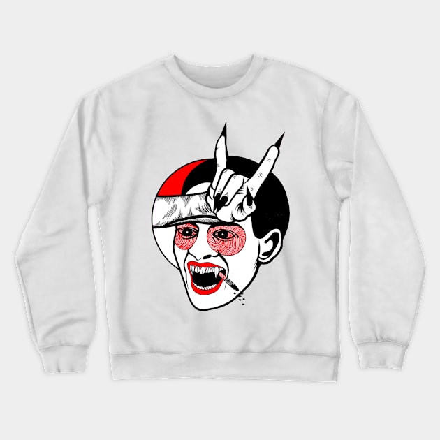 Rockin' Vampire Crewneck Sweatshirt by FUN ART